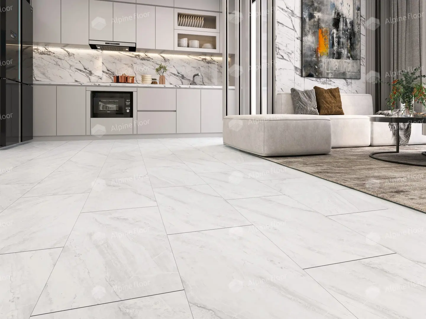ПВХ-плитка Alpine Floor LVT Light Stone ЕСО 15-4 Вердон 4V 43кл