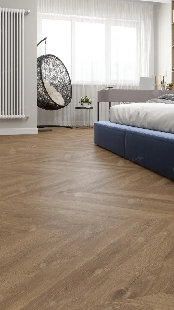 ПВХ-плитка Alpine Floor LVT Easy Line ЕСО 3-25 Французская Ёлочка 4V 43кл
