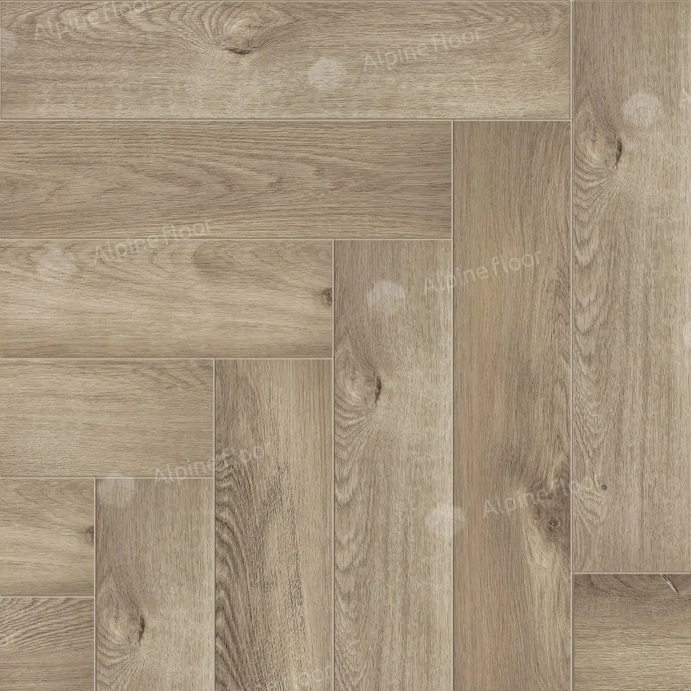 SPC Ламинат Alpine Floor SPC Light Parquet ЕСО 13-5AB Дуб Натуральный Отбеленный 4V 43кл