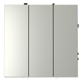 Выключатель встраиваемый VOLTUM S70 трехклавишный 10А, (сталь)