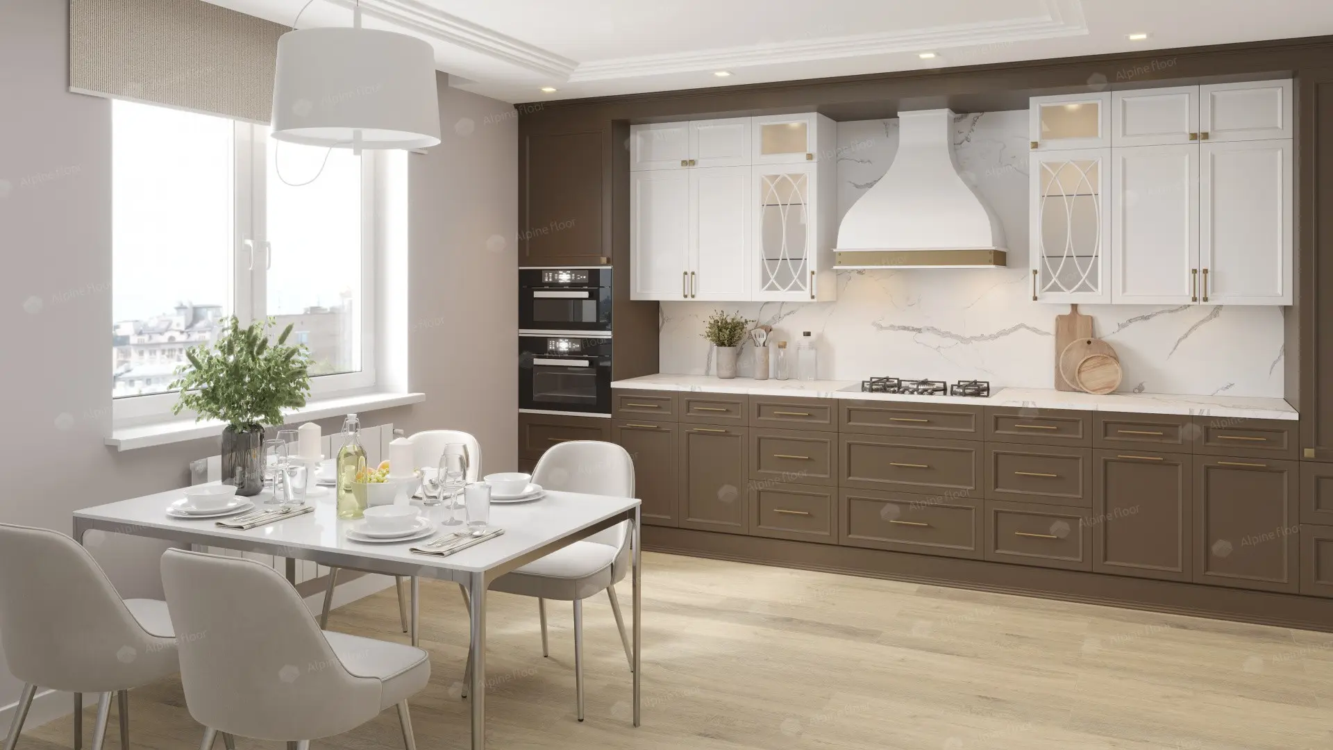 SPC Ламинат Alpine Floor ABA Premium XL ЕСО 7-12 Дуб Капучино 4V 43кл