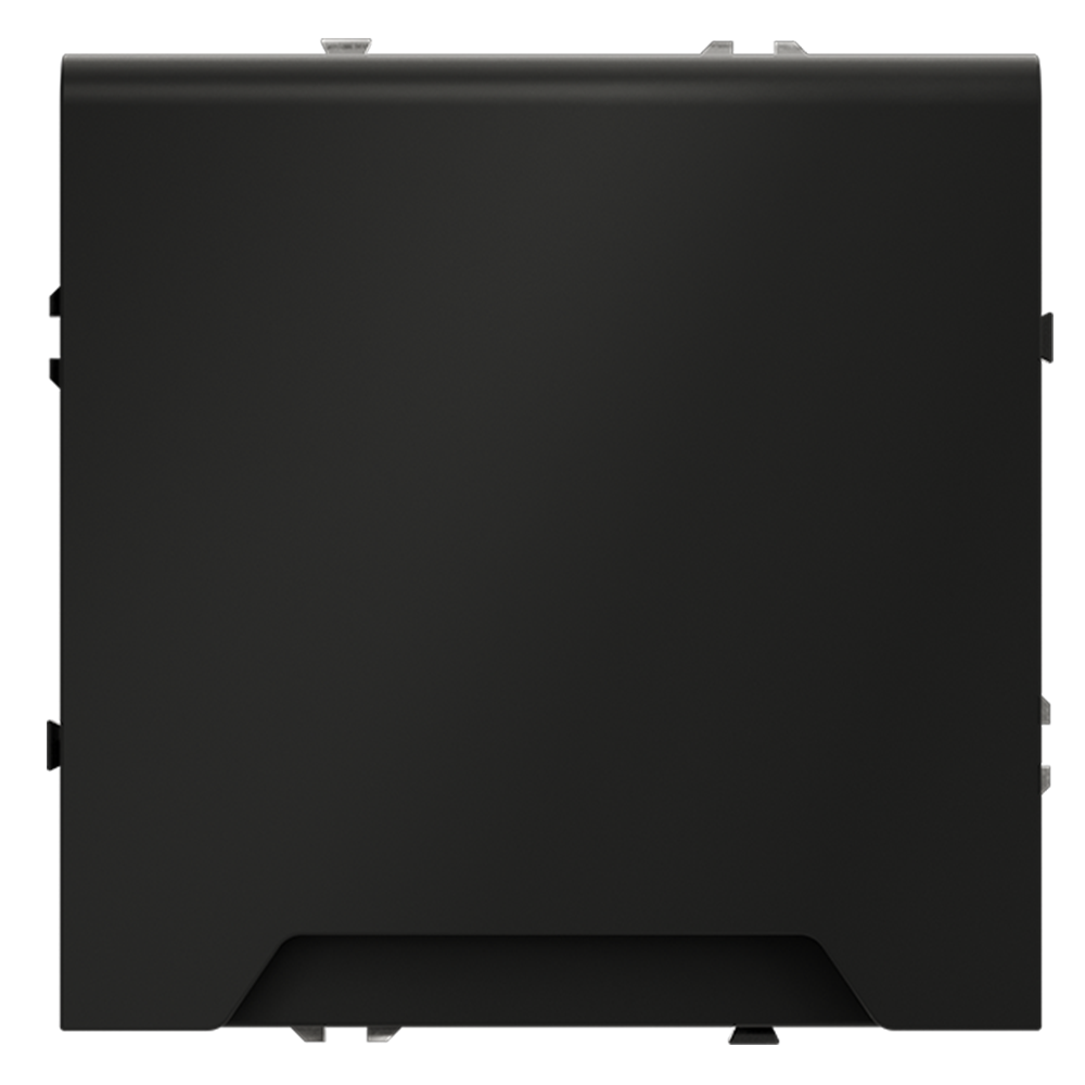 Розетка встраиваемая VOLTUM S70 с заземлением, защитными шторками и крышкой 16А, (черный матовый)