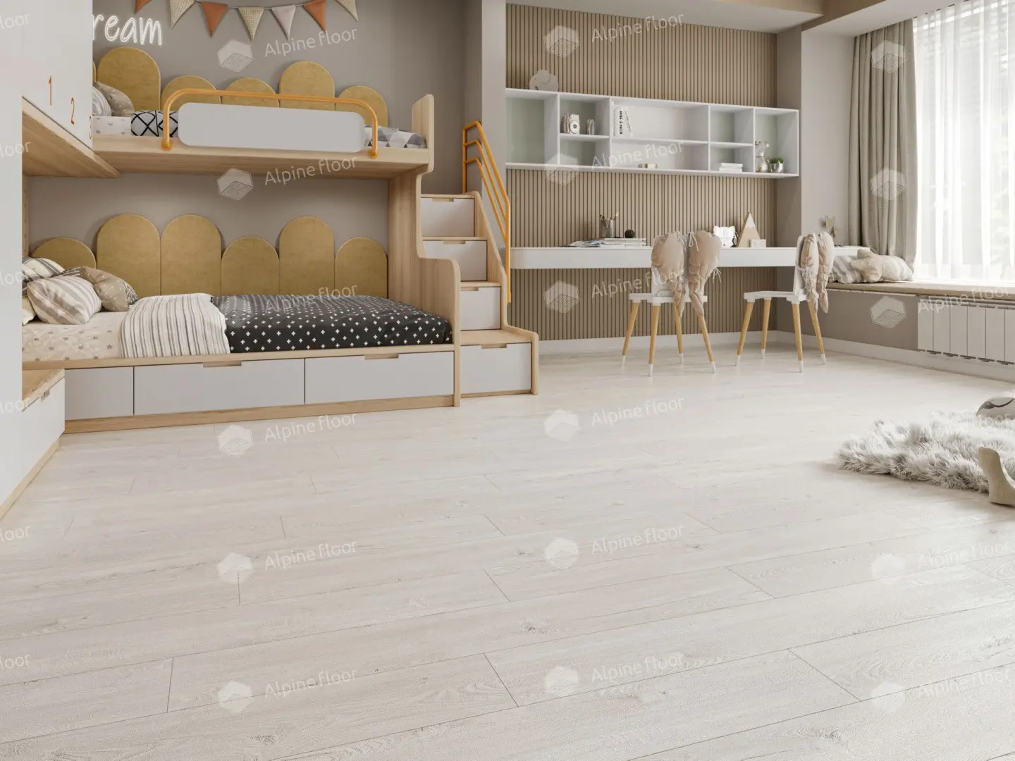 ПВХ-плитка Alpine Floor LVT Sequoia ЕСО 6-3 Секвойя Light 4V 43кл
