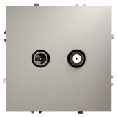 Розетка телевизионная встраиваемая VOLTUM S70 оконечная TV+SAT, (кашемир)