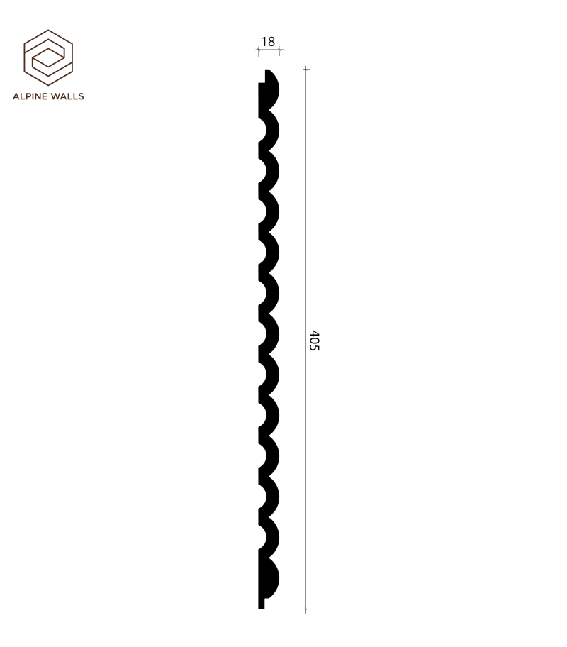 Стеновые Панели Alpine Walls LineArt ECO5103 Белый