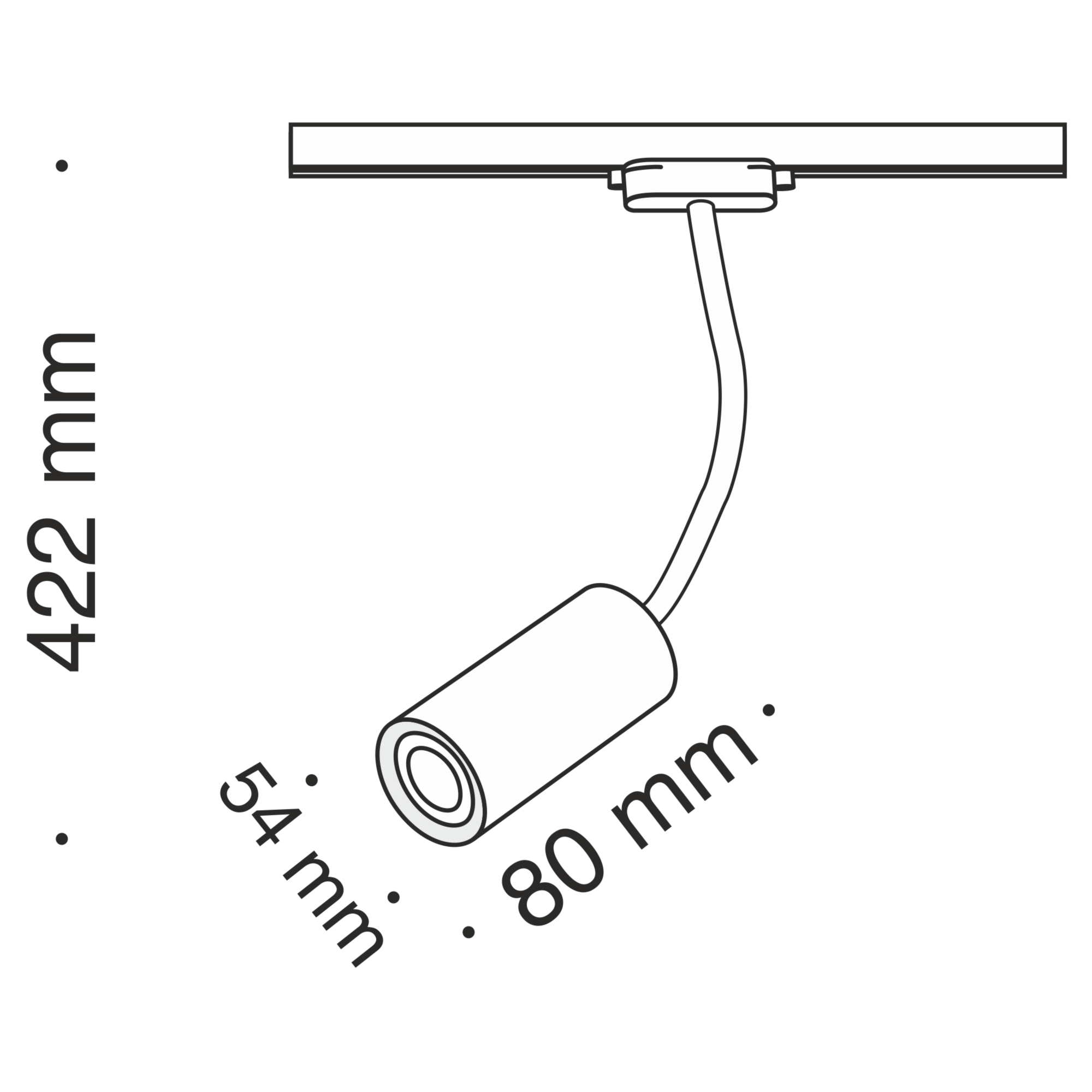 Трековый светильник Technical TR010-1-GU10-W
