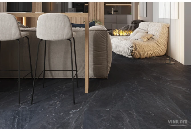 ПВХ плитка CERAMO VINILAM Glue 2,5 мм 91910 Неаполитанский Черный Glue