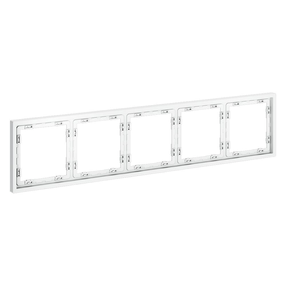 Рамка пластиковая VOLTUM S70 на 5 постов, (белый матовый)