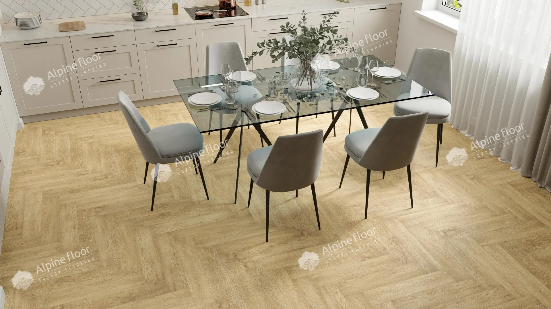 ПВХ-плитка Alpine Floor LVT Parquet ЕСО 16-3 Дуб Ваниль Селект 4V 43кл
