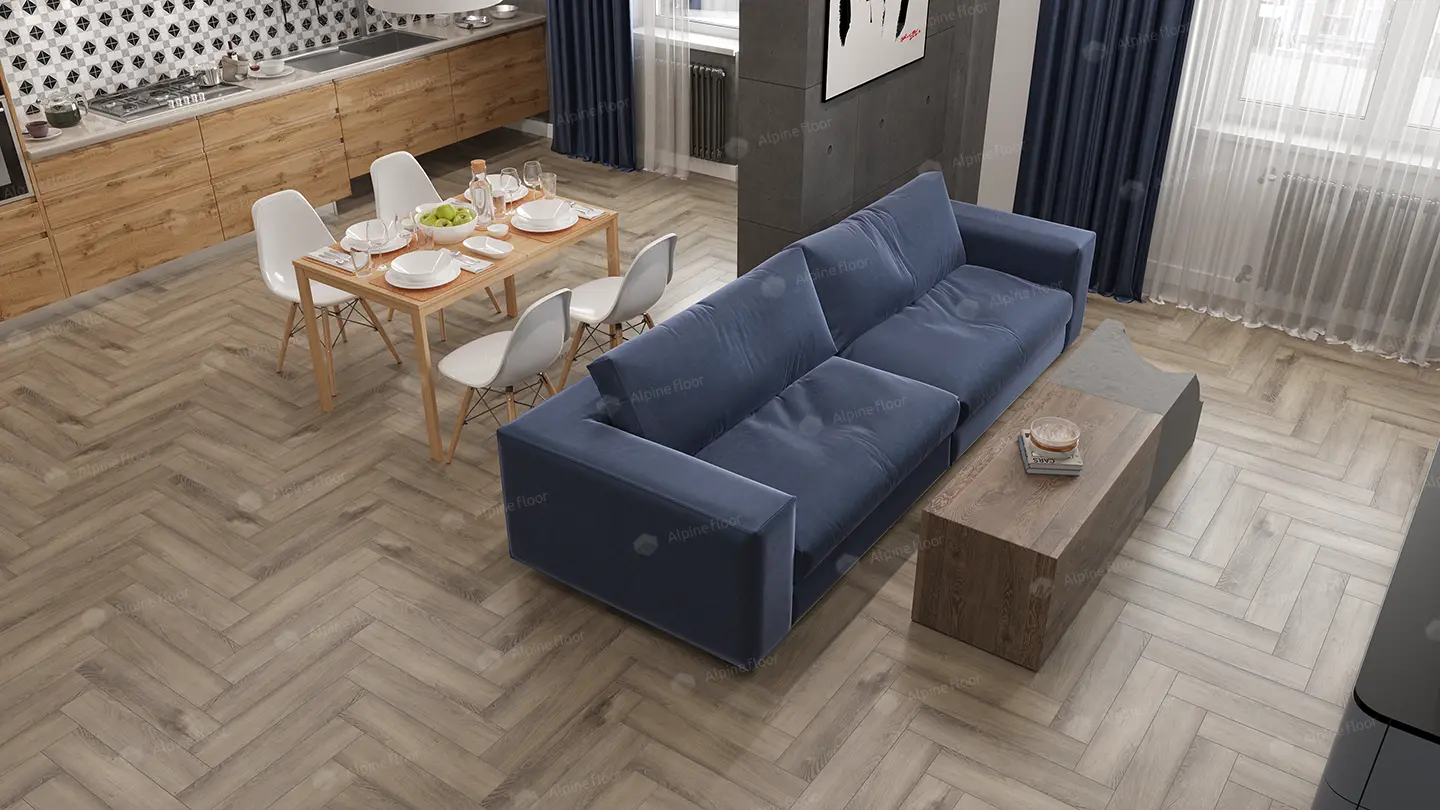 ПВХ-плитка Alpine Floor LVT Parquet ECO 16-15 Дуб Исида 4V 43кл