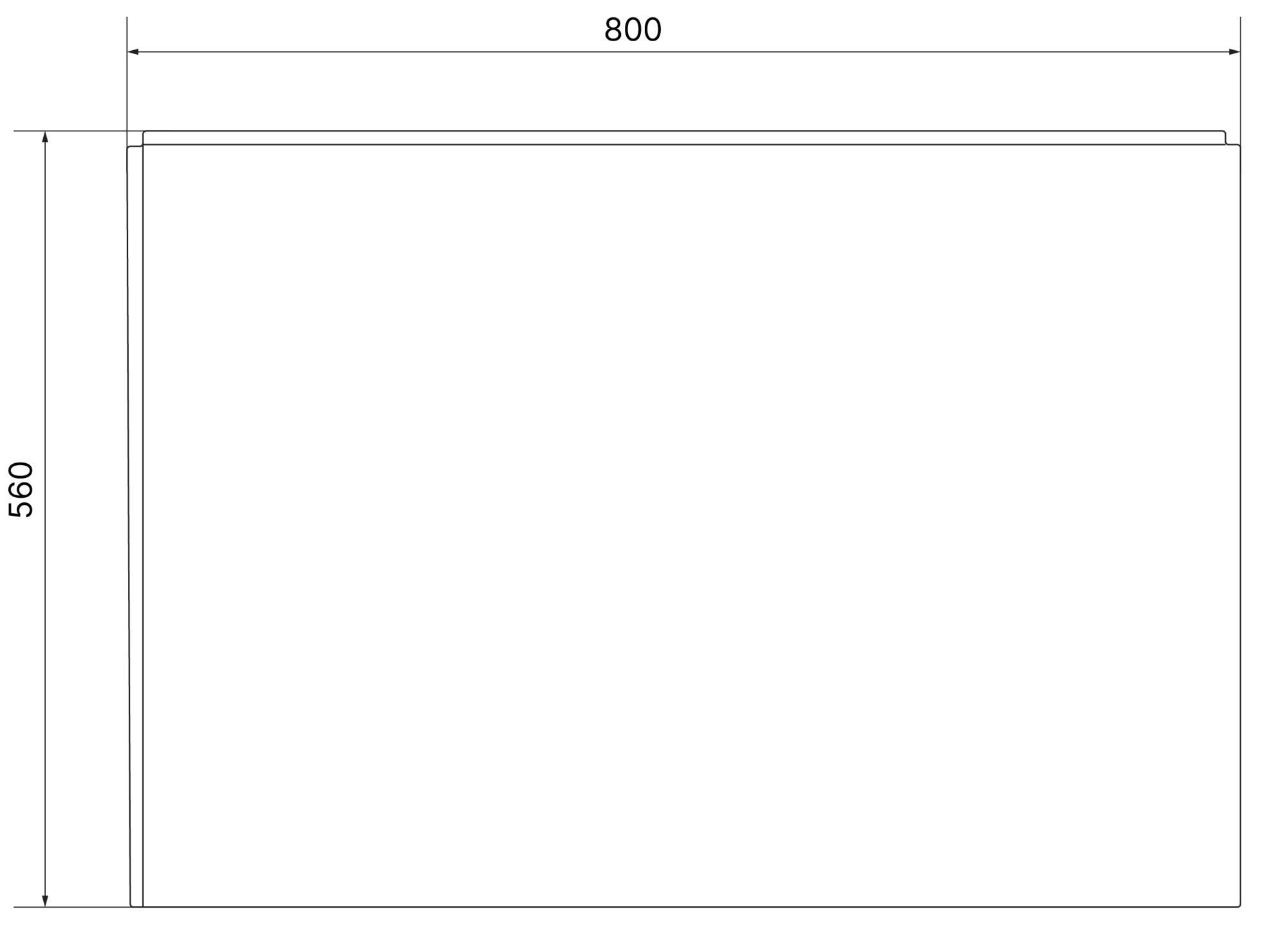 Боковая панель 80 см Creto ПБ80MGR белая