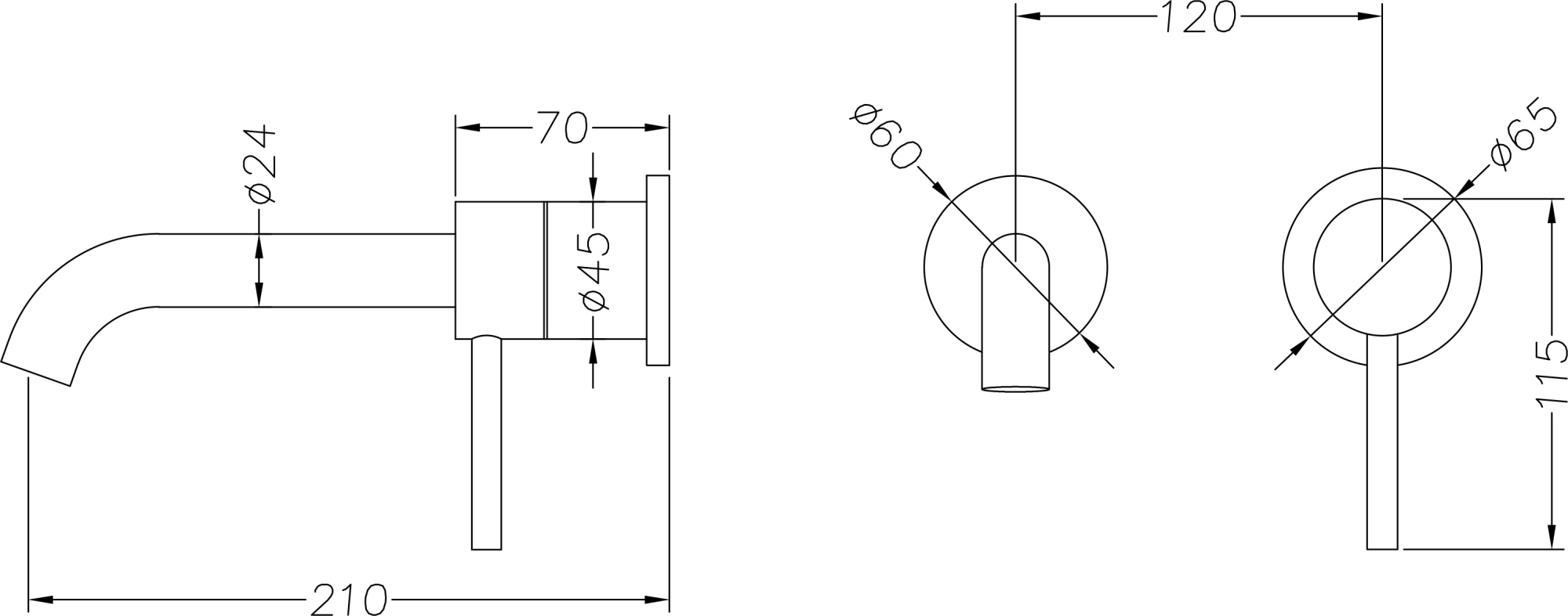 Смеситель для раковины Creto Element 2.0-WSM-CR хром глянец