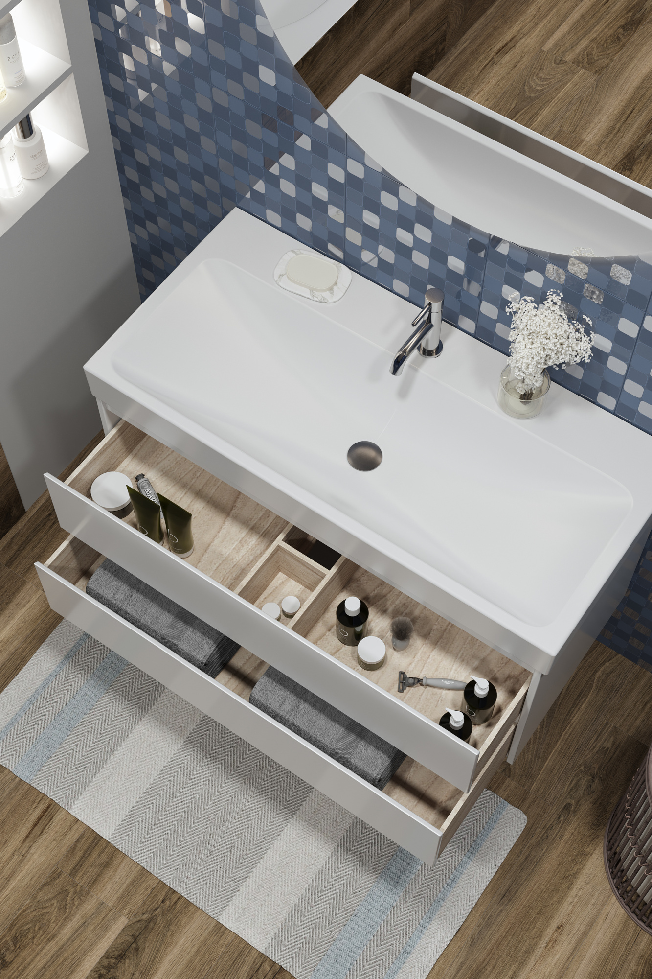 Тумба под раковину Creto Scala 80 белая