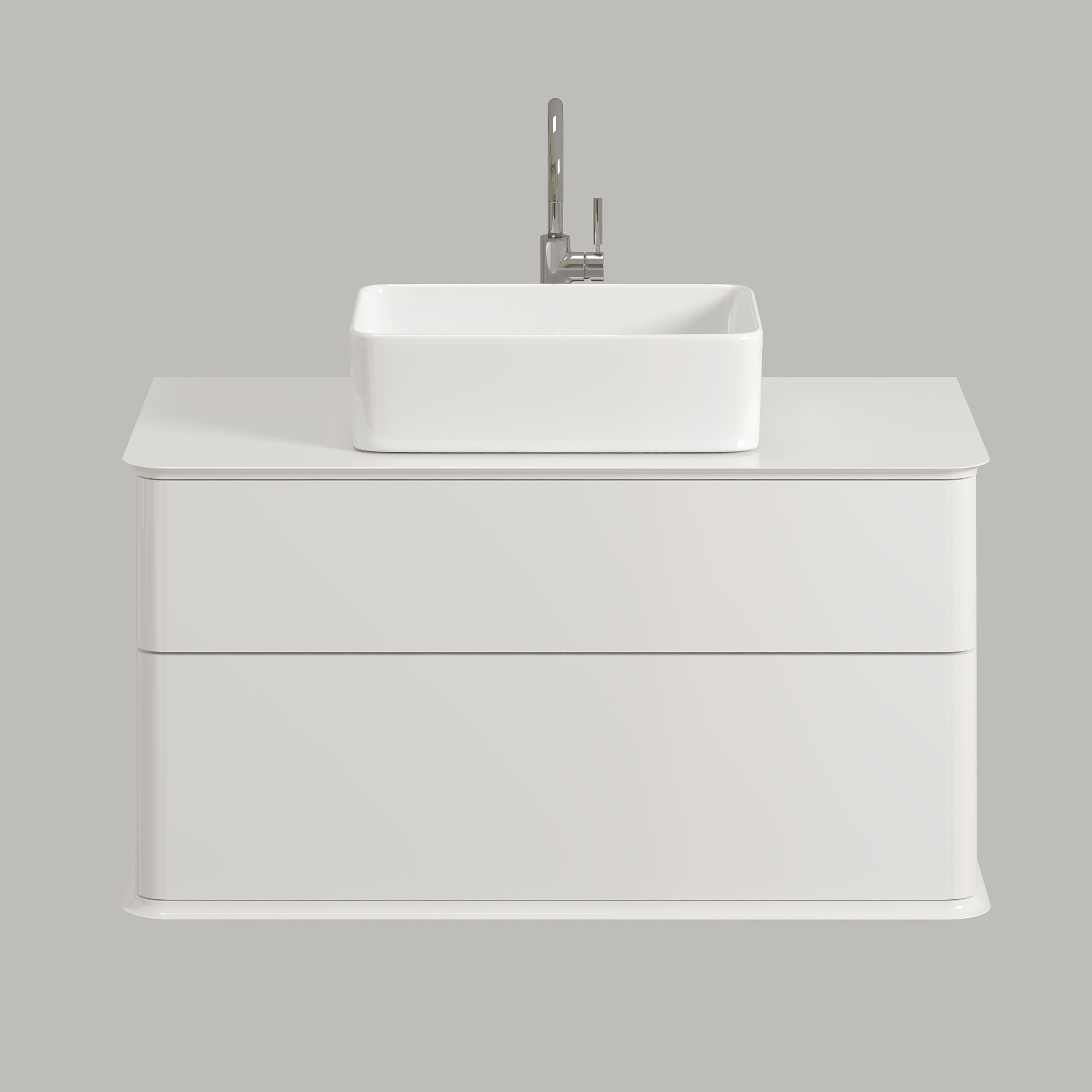 Тумба под раковину Creto Stella 100 см белый глянец, 16-CRE50/100/