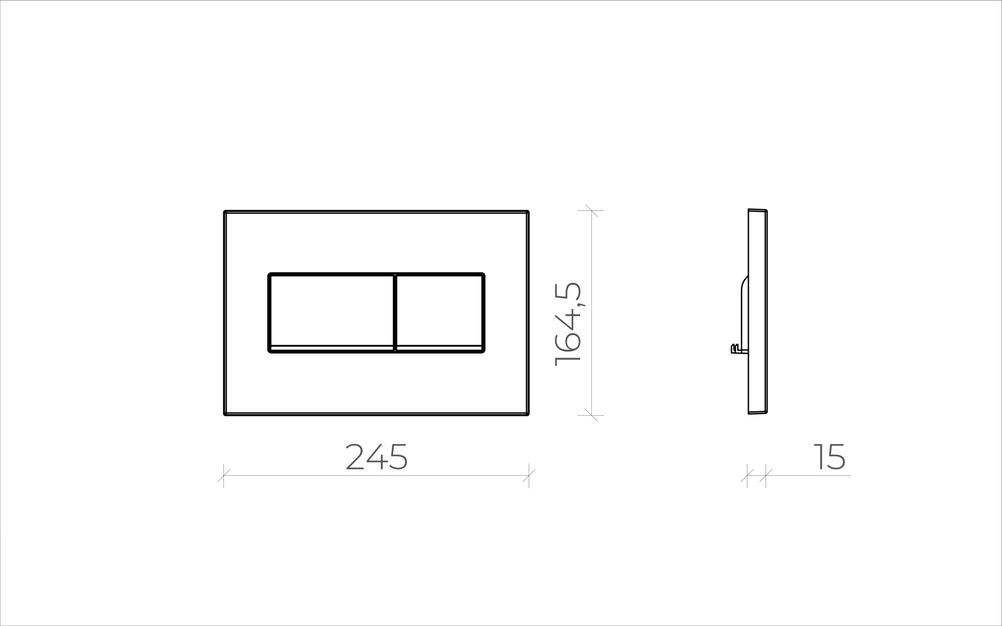 Кнопка смыва для инсталляции Creto Snap 2.0 KL-CR-753-2 хром глянцевый