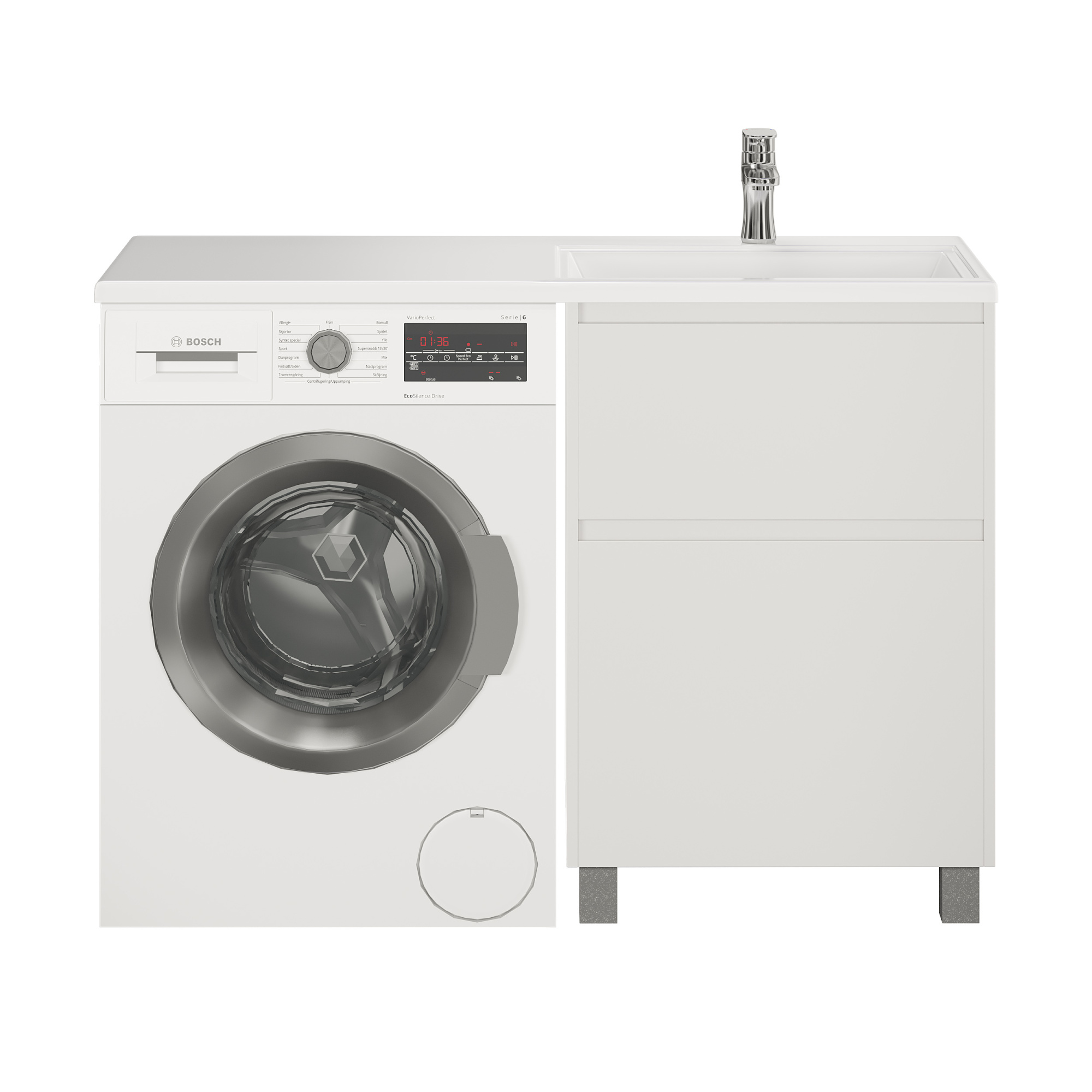 Тумба с раковиной напольная Creto Cafor White 110 правосторонняя