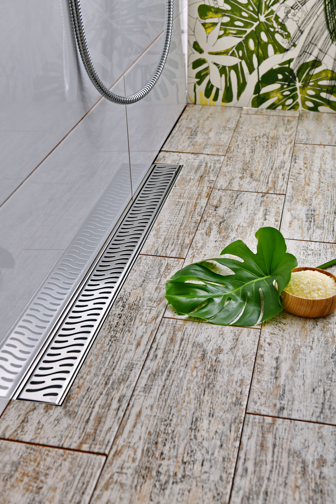 Душевой лоток 75 см Creto Zigzag CRE-750 ZH-50 с решеткой, хром