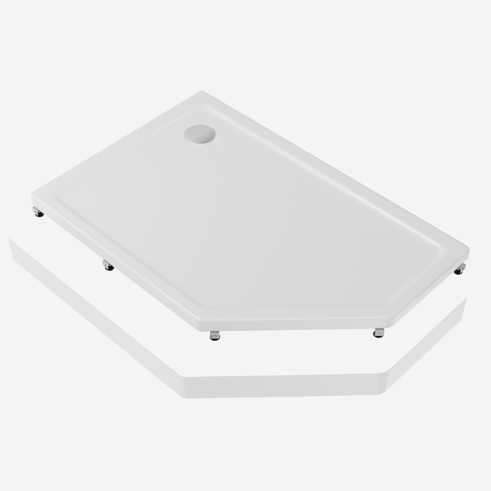 Душевой поддон акриловый Creto Pegas 1200х800 правый 7-1006