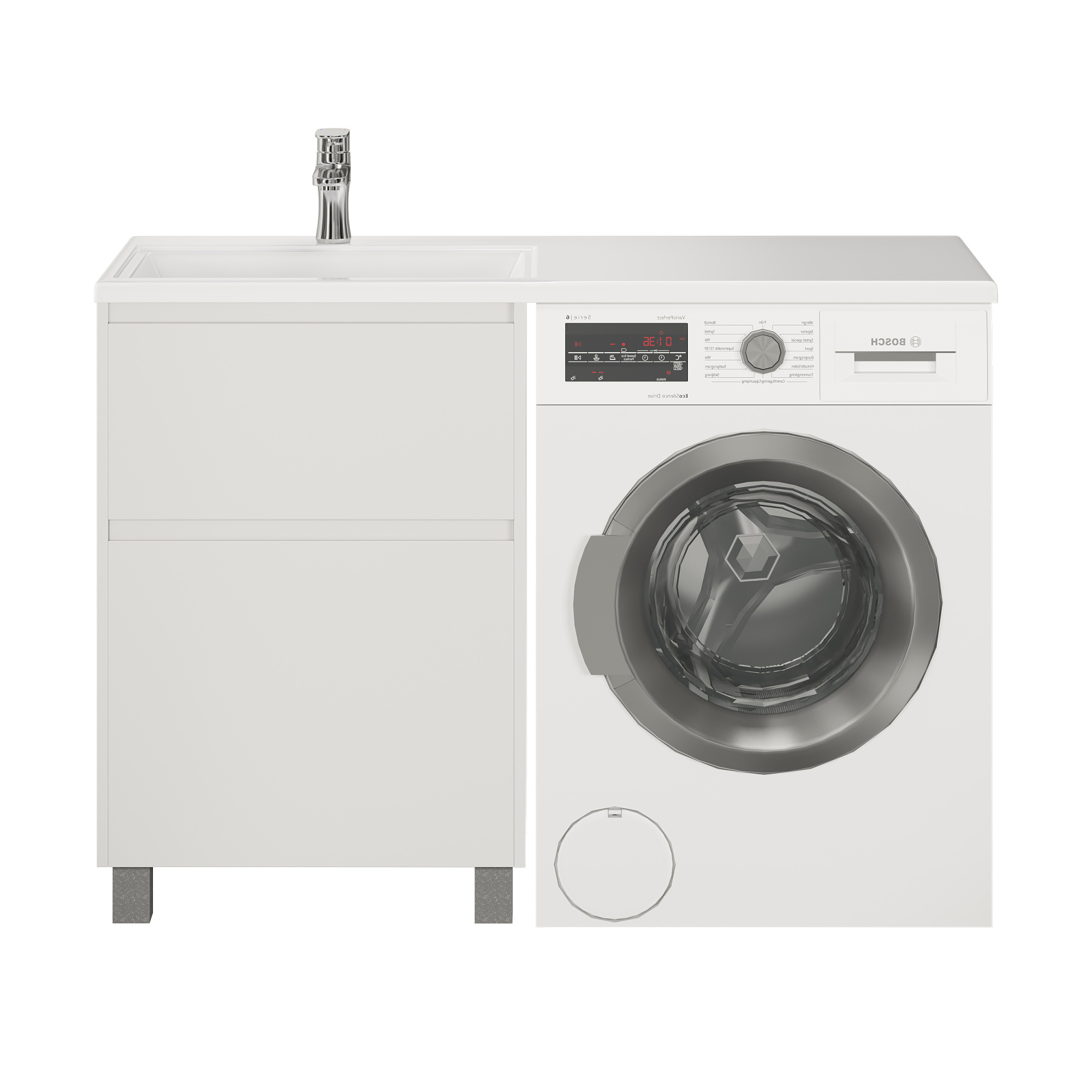 Тумба с раковиной напольная Creto Cafor White 110 левосторонняя