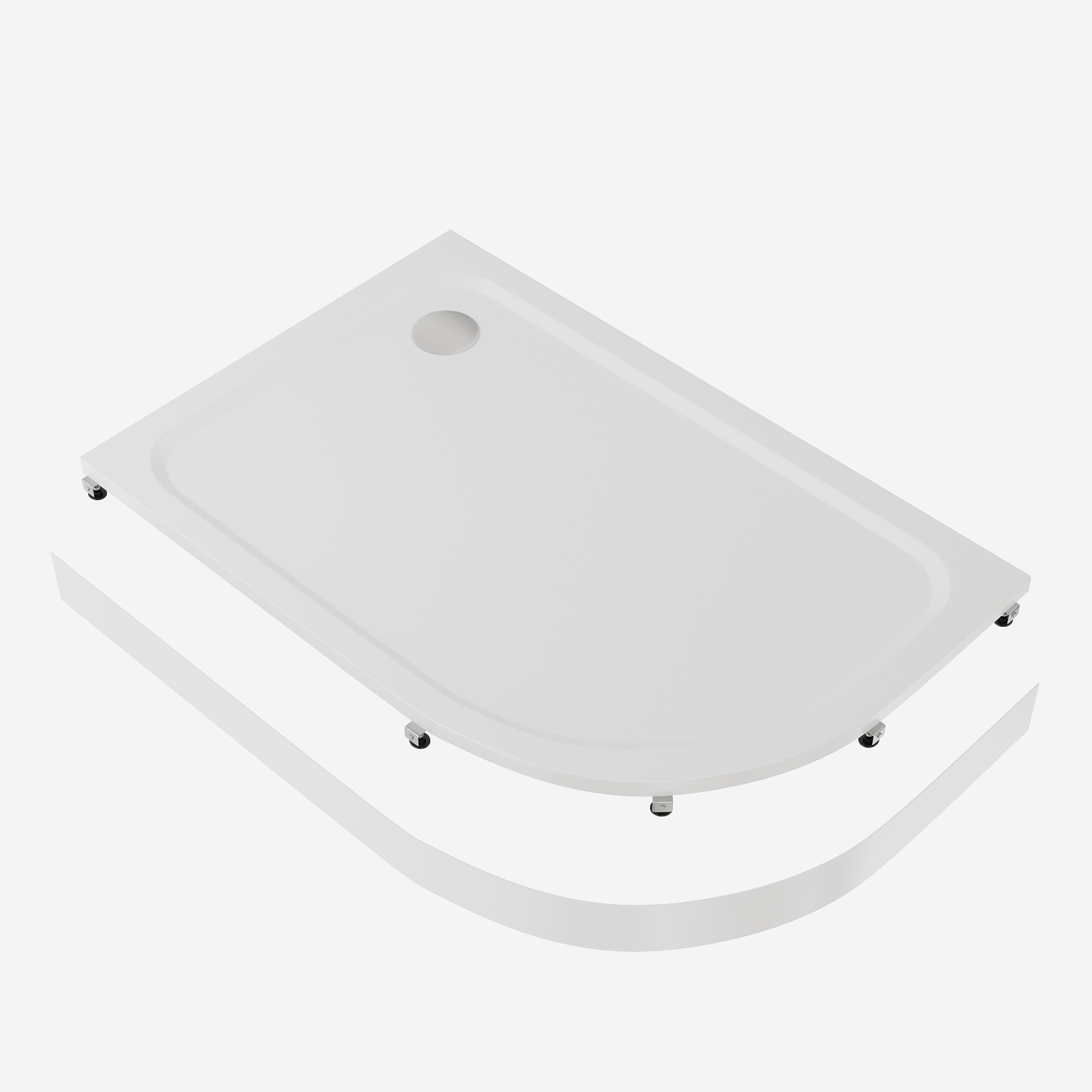 Экран акриловый Creto Roma 120х80 Л/П для поддона 8-1009