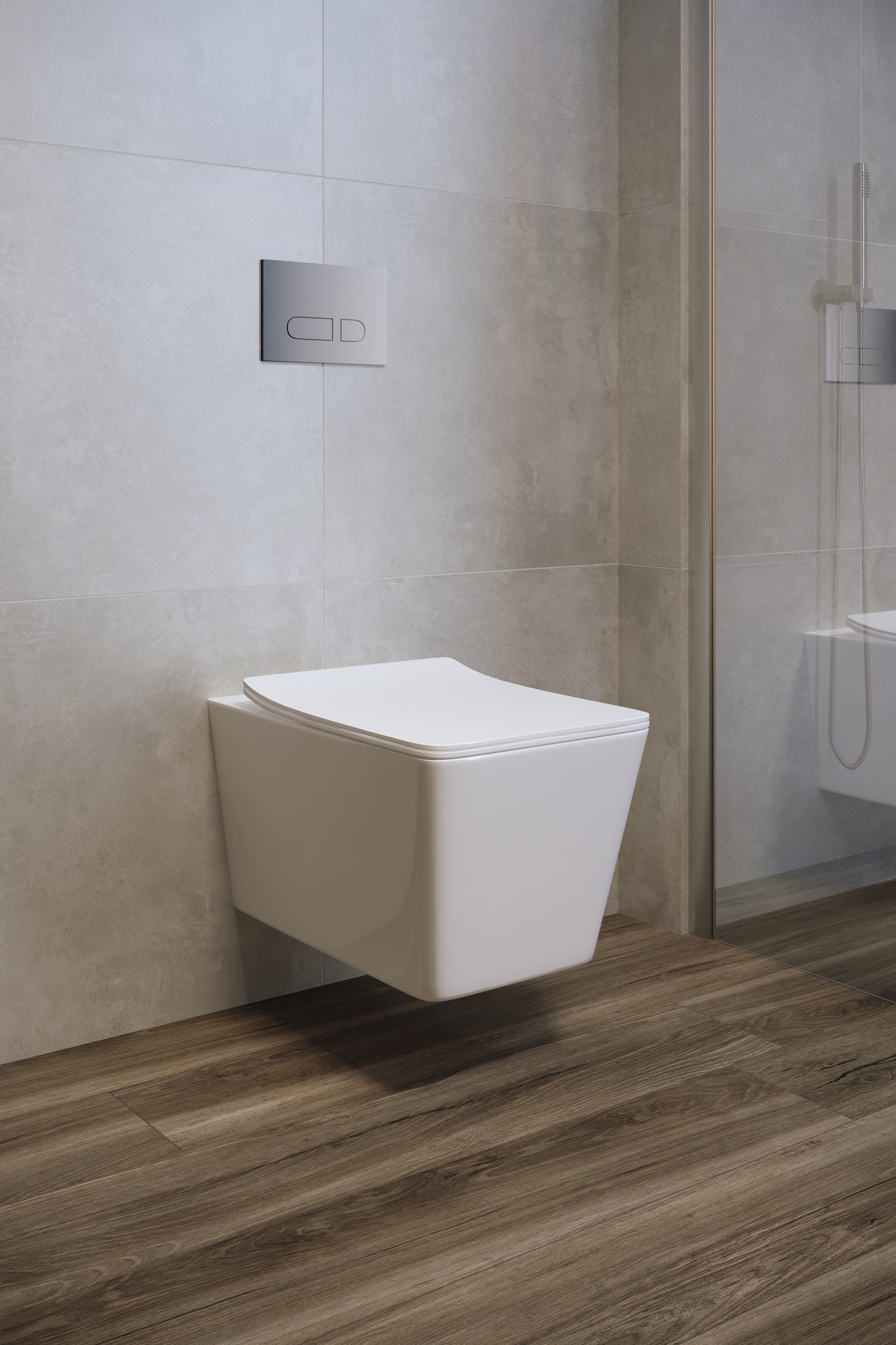 Унитаз подвесной безободковый Creto Logan L2 белый - (крышка в комплекте) 1002-001-L2W