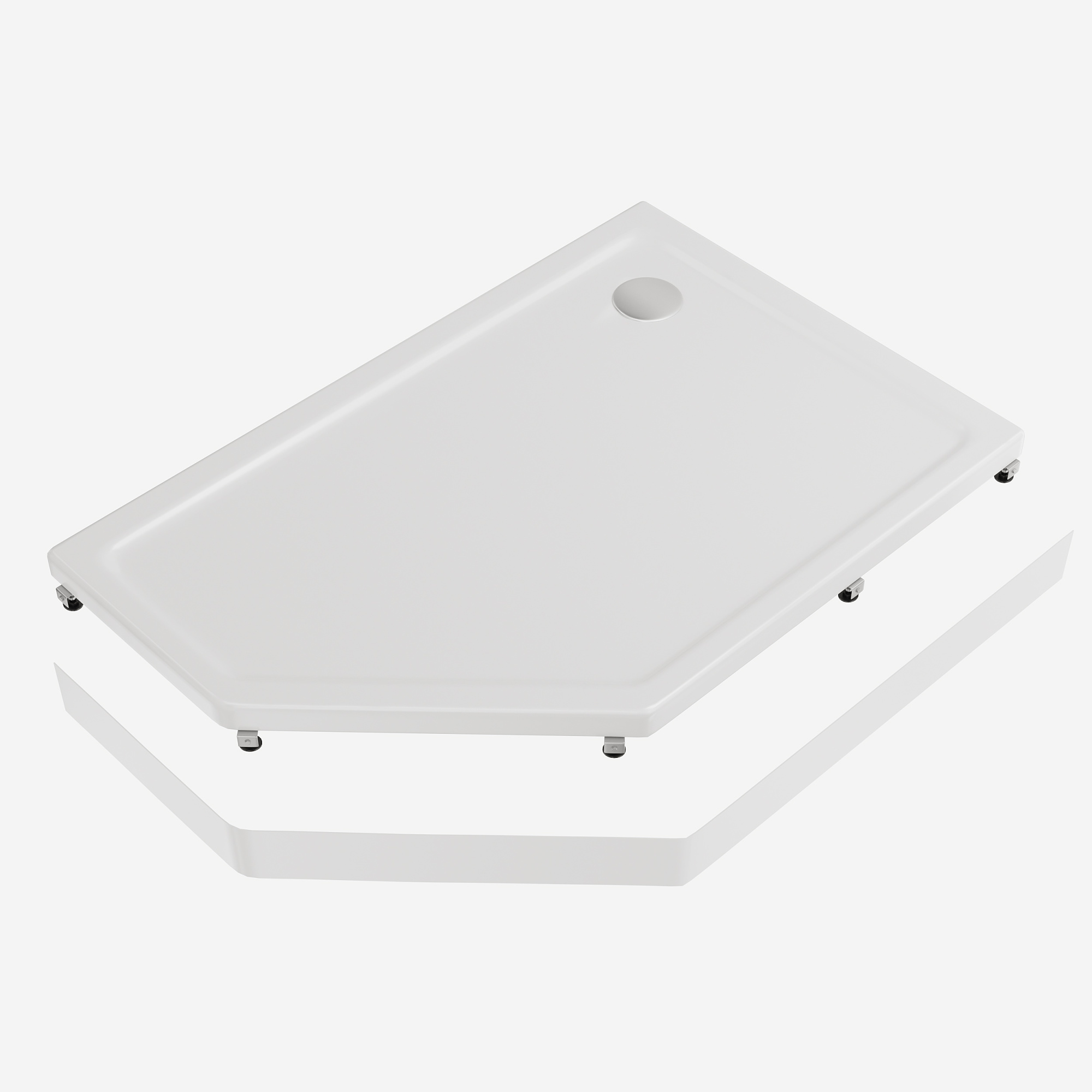 Душевой поддон акриловый Creto Pegas 1200х800 левый 7-1005