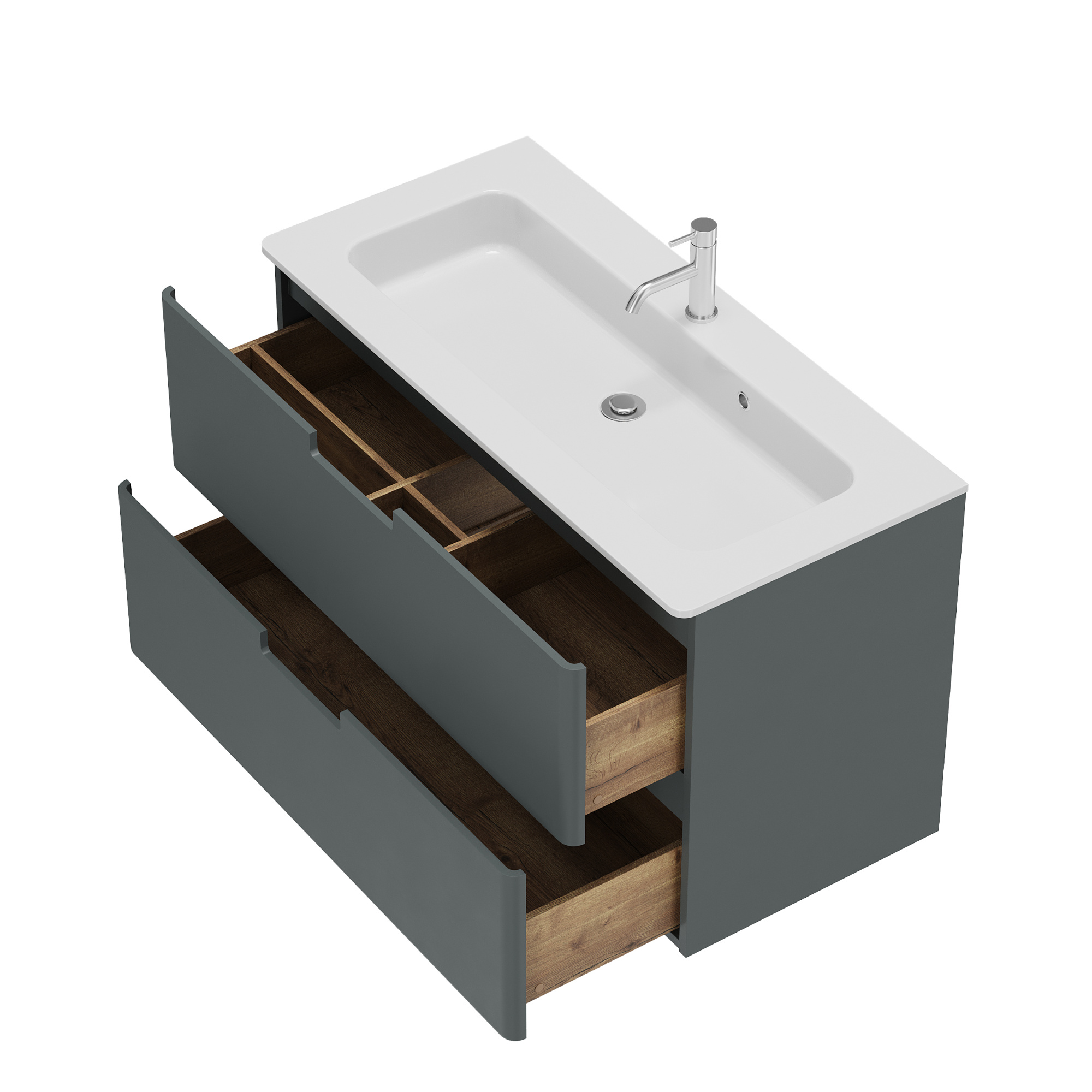 Тумба с раковиной Creto Bravo Gray 100 см