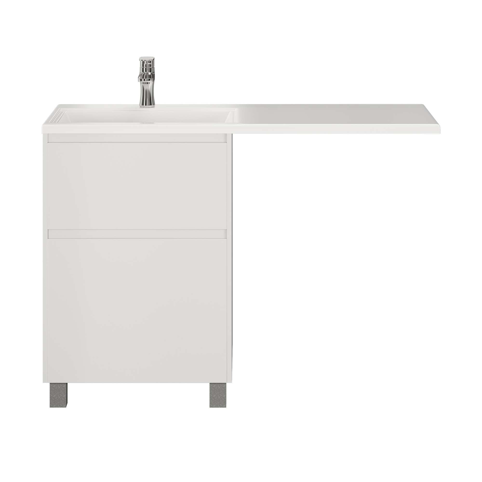 Тумба с раковиной напольная Creto Cafor White 120 левосторонняя