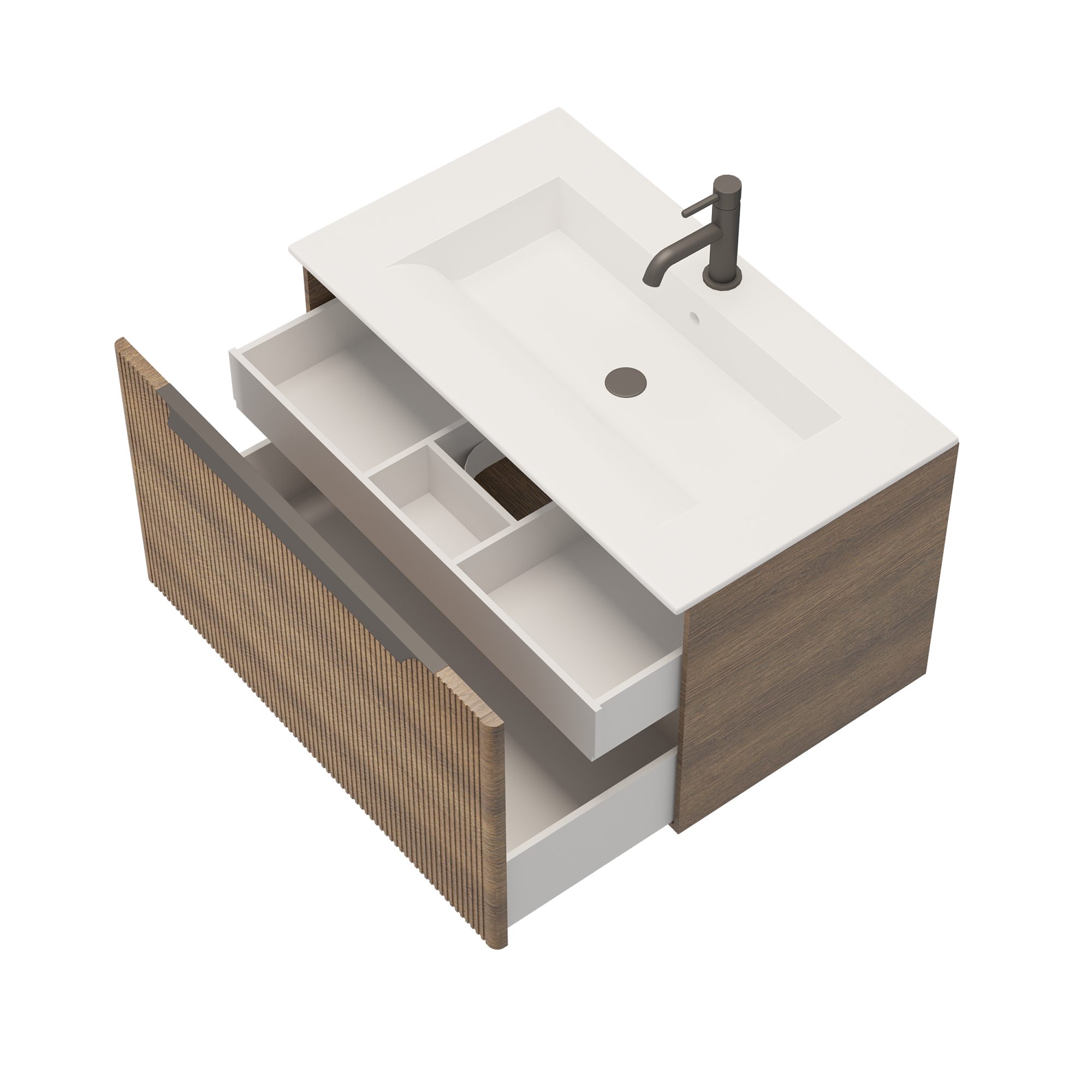 Тумба под раковину Creto Luna Wood 80 см 17-WD80