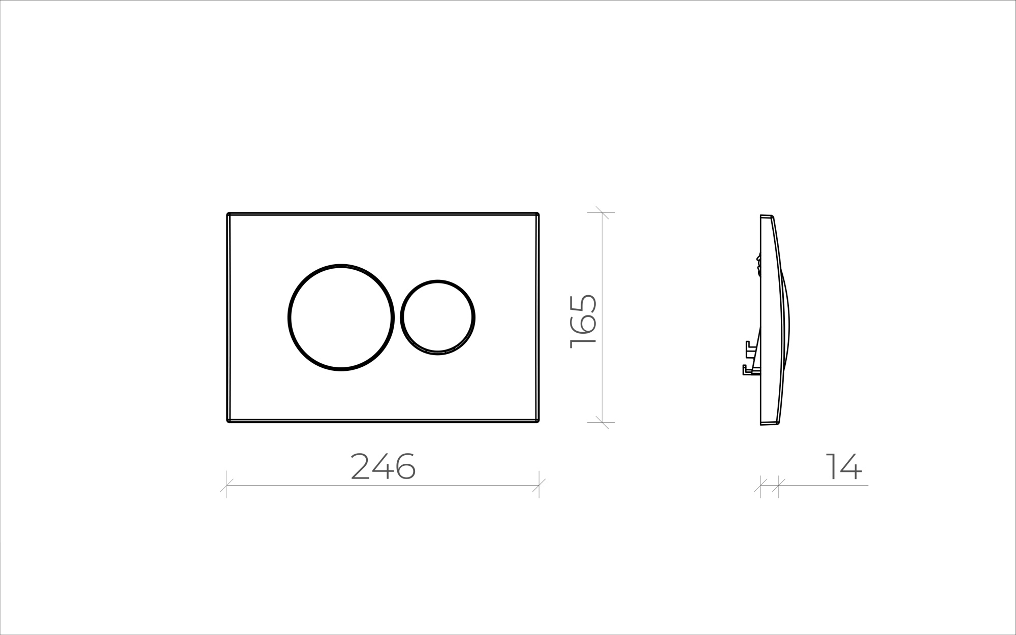 Кнопка смыва для инсталляции Creto Snap 2.0 KL-CR-751-3 черный матовый